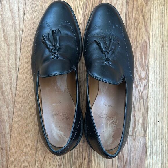 Allen Edmonds Astor Tassel Loafers Black Leather Slip On Dress Shoes Men’s 11 main image 7